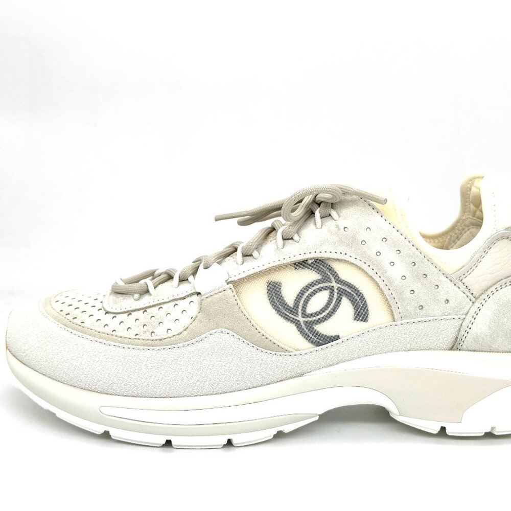 CHANEL 23S 2023 Suede Fabric Mesh CC Sport Sneakers Kicks Shoes Trainers - Picture 2 of 15
